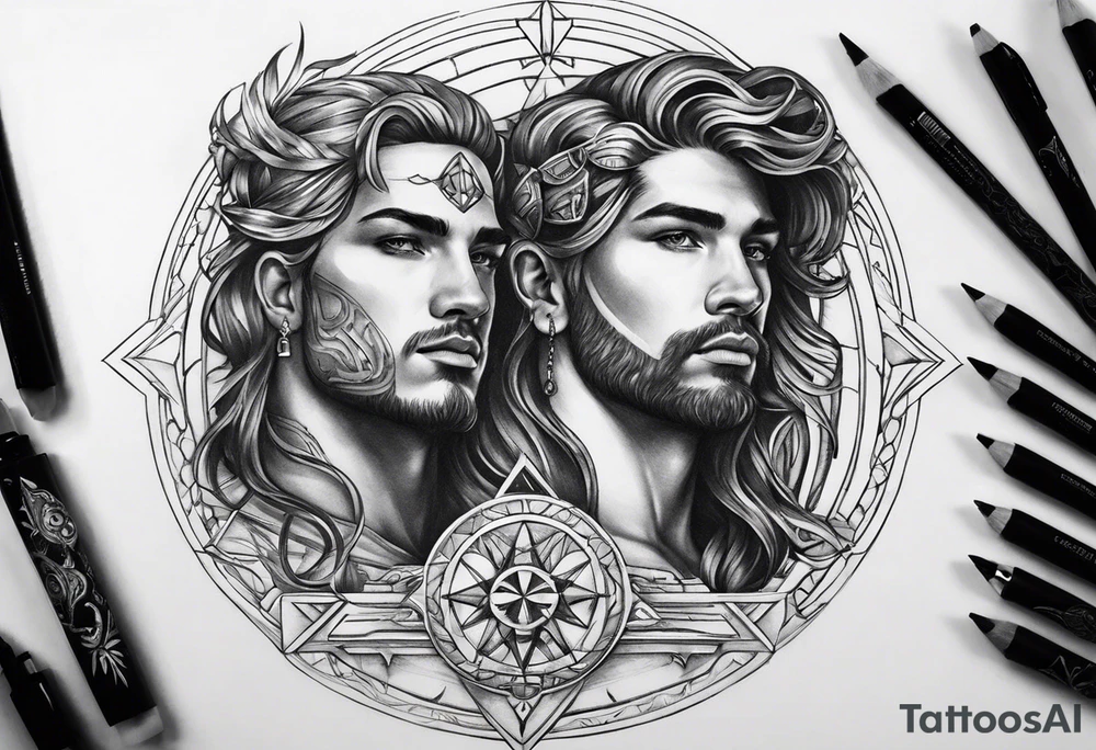 Men 
Gemini zodiac tattoo tattoo idea