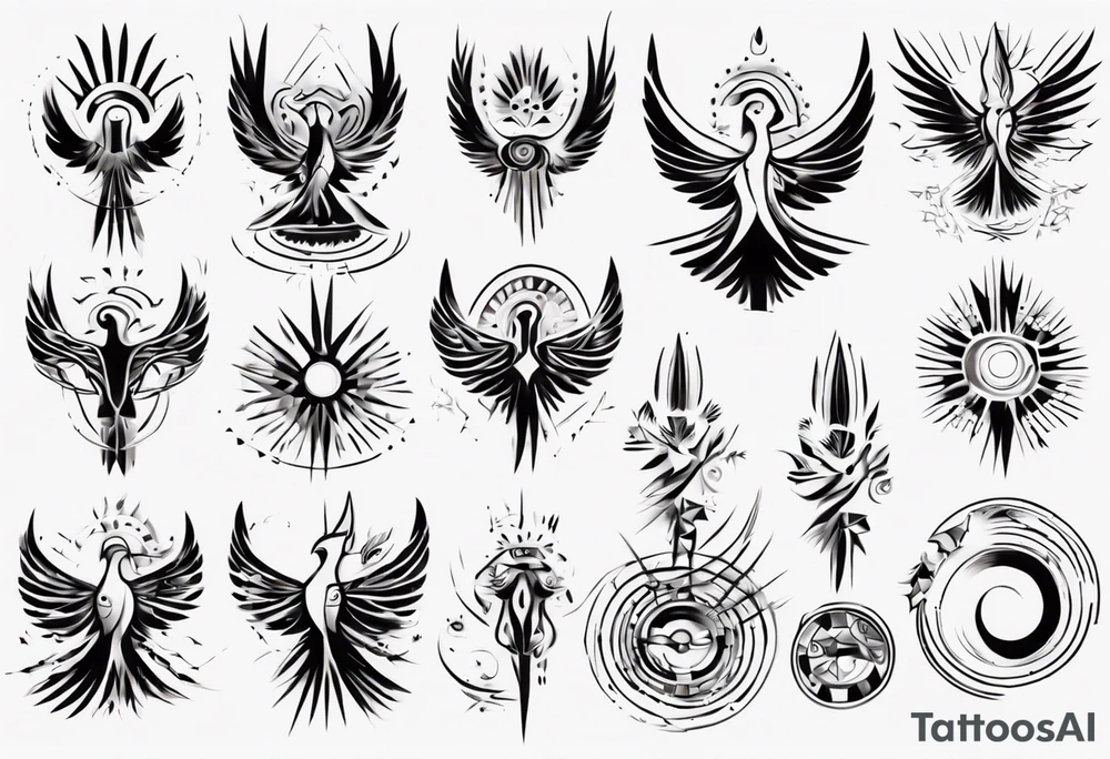 goddess wheat eagle tattoo idea