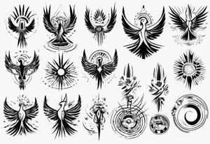 goddess wheat eagle tattoo idea