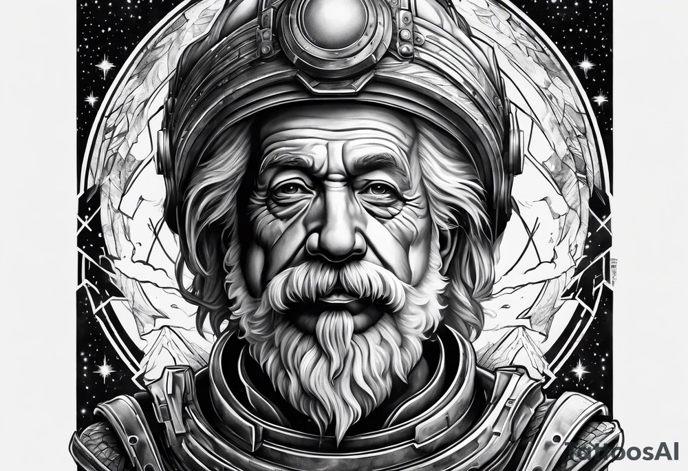 spartan, outer space, einstein tattoo idea