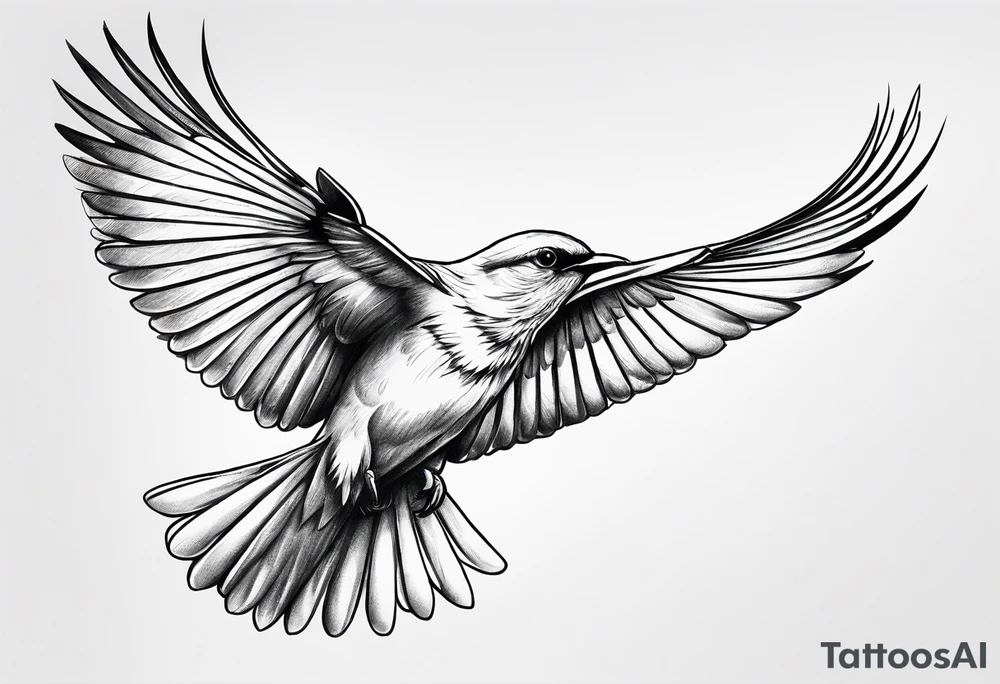 Make a preview of Bird in Flight. tattoo idea