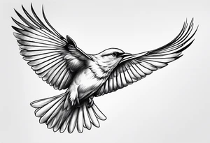 Make a preview of Bird in Flight. tattoo idea
