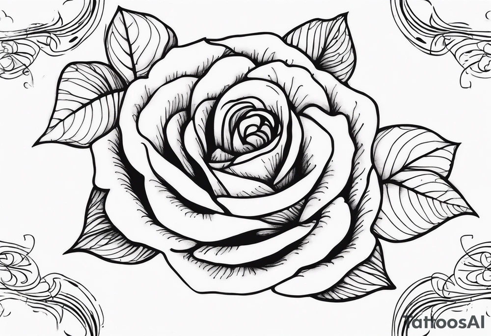 Hard times in cursive with an rose tattoo idea