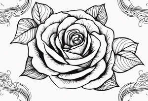 Hard times in cursive with an rose tattoo idea