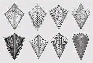 Dragon scale armor geometric tattoo idea