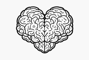 Brain, heart sign, love, heart break makes you strong, worth it, pain makes you stronger, strength, plane, travel, passion, growth inside tattoo idea