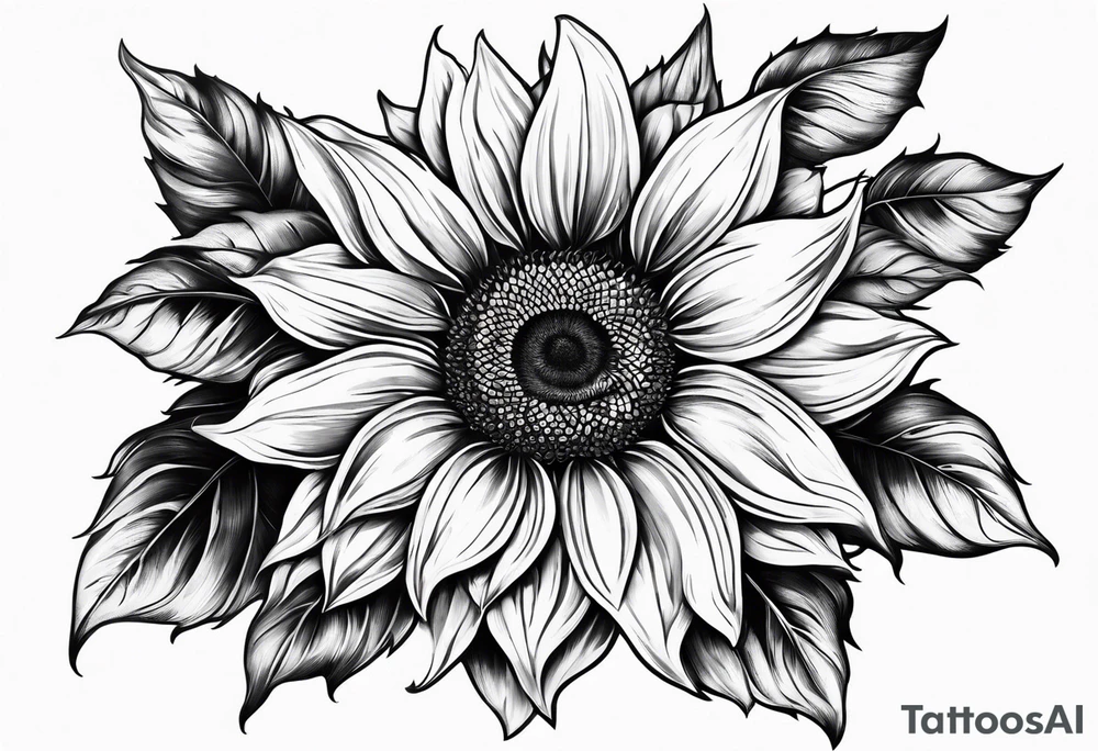 Sunflower tattoo idea
