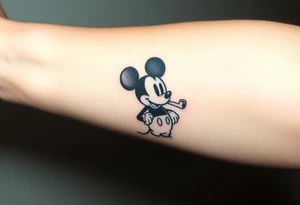 Mickey mouse smoking a meth pipe tattoo idea