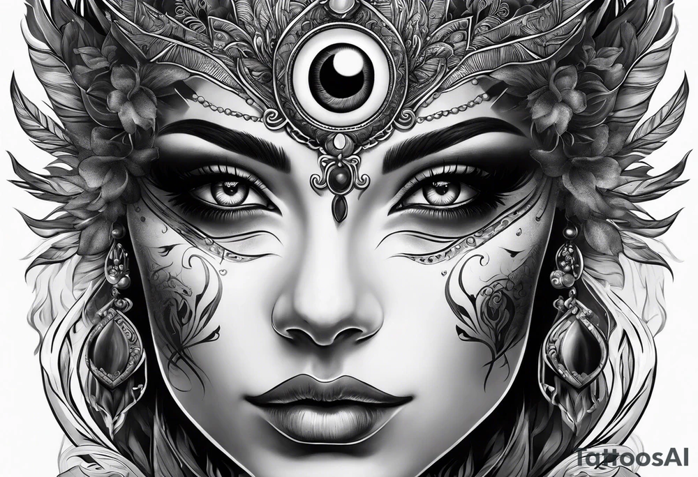 Third eye, smoke tattoo idea