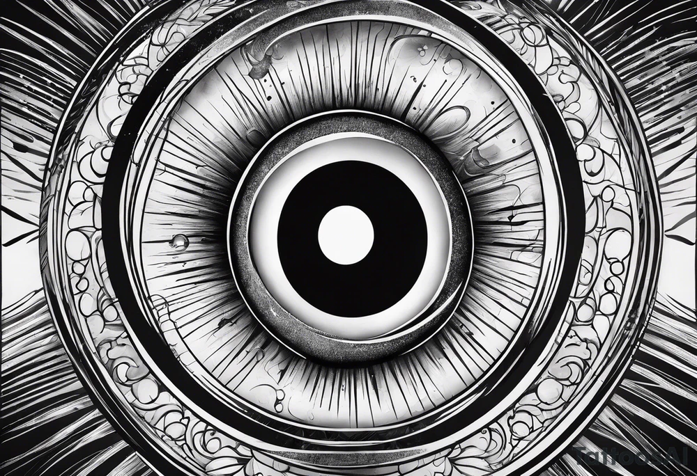 A black hole showing unconditional love tattoo idea
