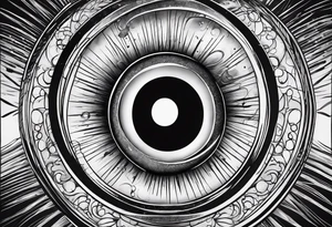 A black hole showing unconditional love tattoo idea