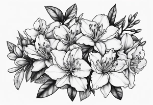 cluster of Azaleas on long branch tattoo idea