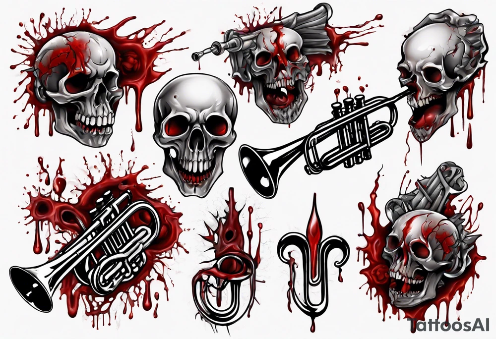 Trumpet
Horror
Blood
Cracked tattoo idea