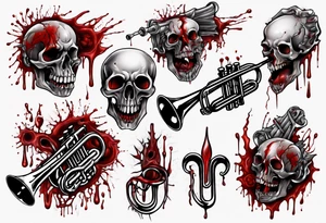 Trumpet
Horror
Blood
Cracked tattoo idea