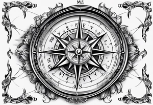 Compass broken tattoo idea