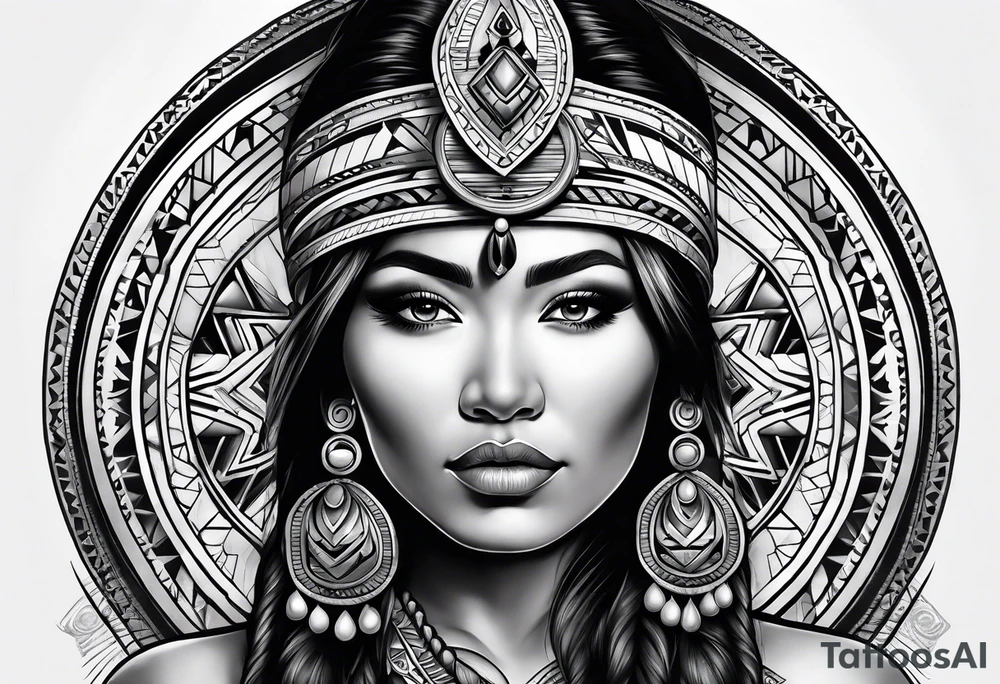 Navajo woman tattoo idea