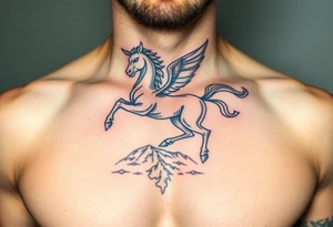 the centaur hovering over the world tattoo idea