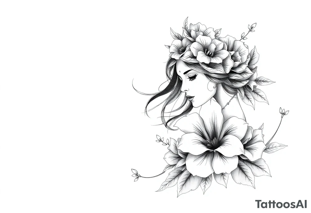 Strong, queen, warrior, survivor, flowers tattoo idea