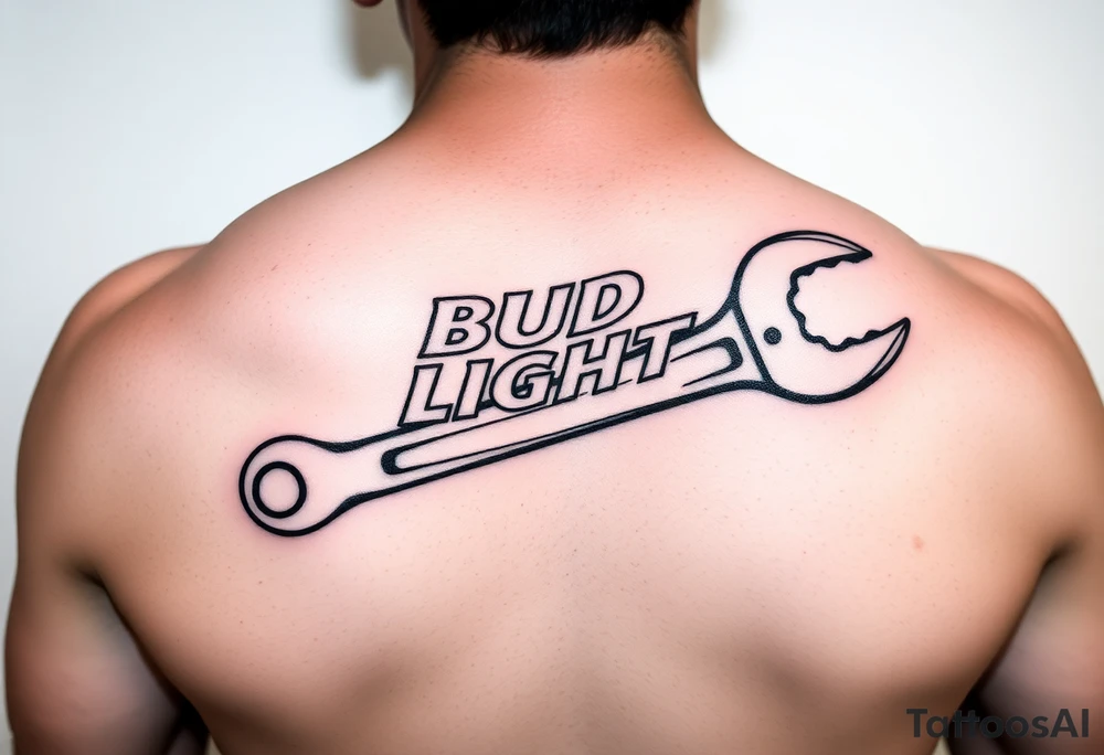 A cold bud light a flip flop a wrench in one memorial tattoo tattoo idea