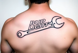 A cold bud light a flip flop a wrench in one memorial tattoo tattoo idea