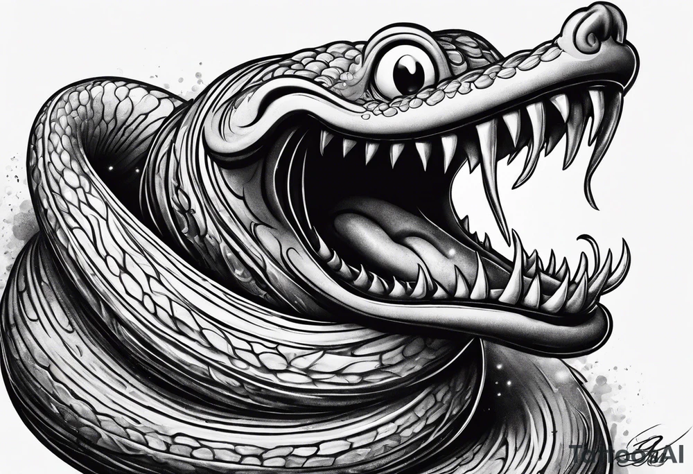 Earthworm with smile tattoo idea