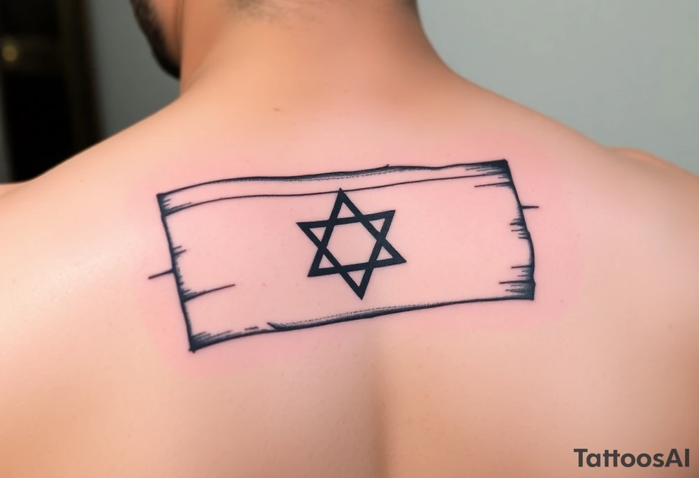 Israel flag tattoo idea