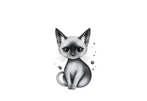 Adorable luna cat tattoo idea
