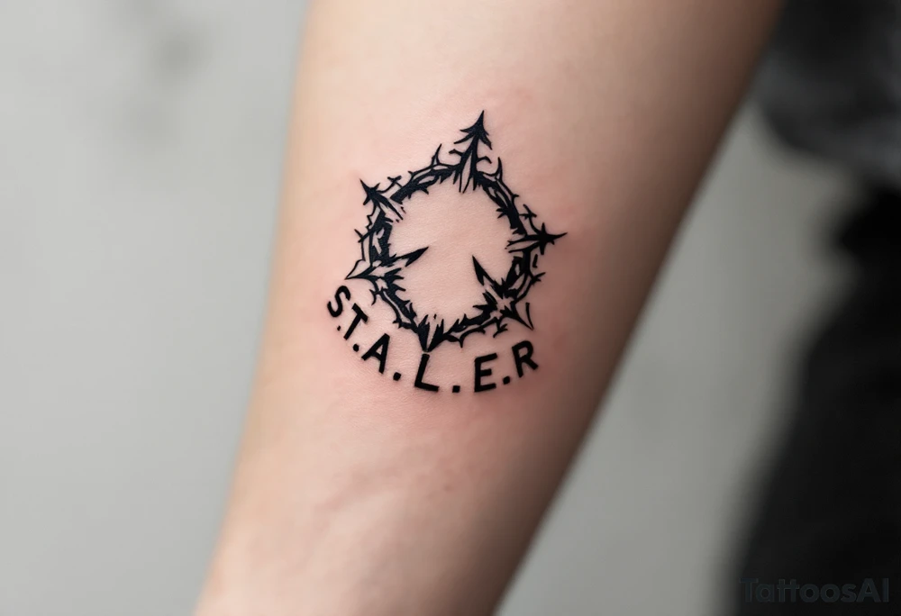 Logo from game called S.T.A.L.K.E.R tattoo idea