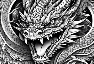 dragon irezumi arm sleeve tattoo idea