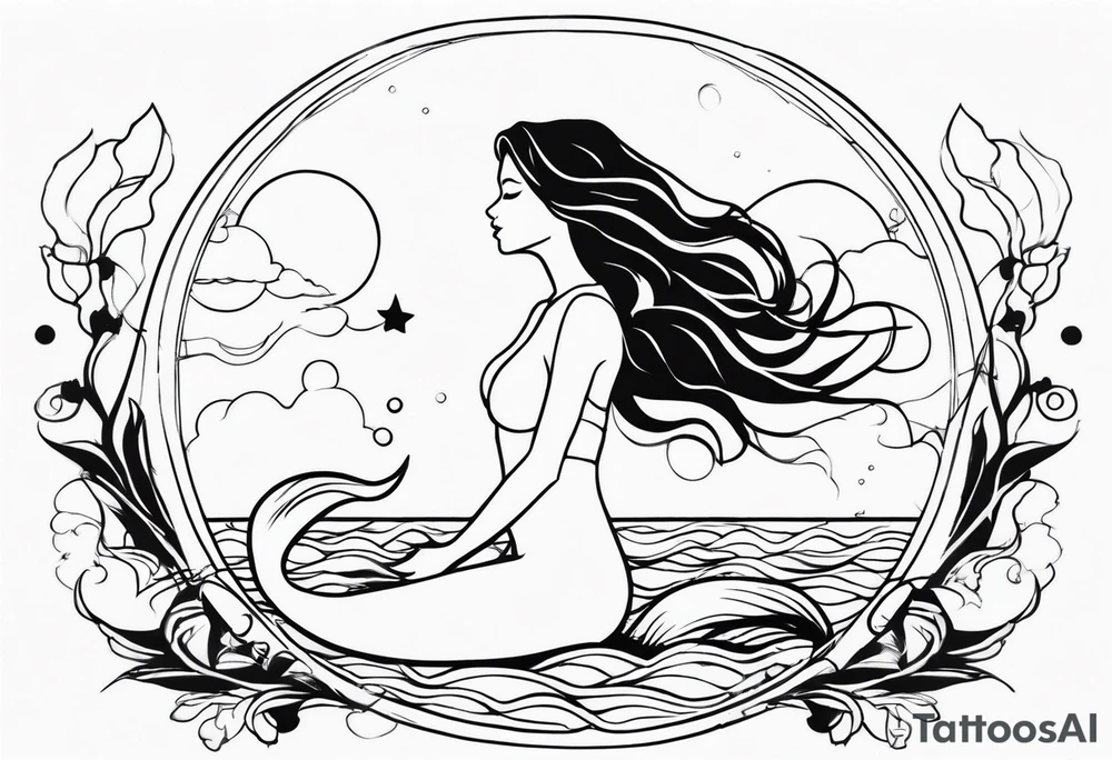 Spirited Mermaid tattoo idea