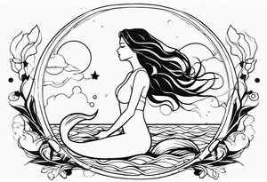 Spirited Mermaid tattoo idea