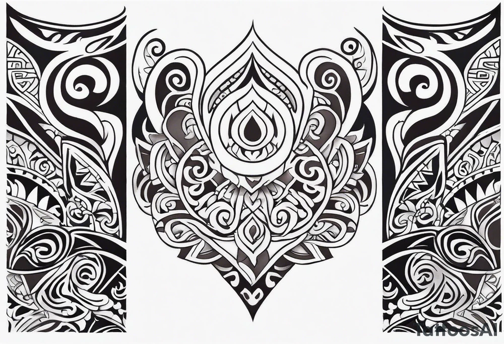 Maori back and neck tattoo design tattoo idea
