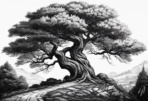 Italian mallochio tree tattoo idea