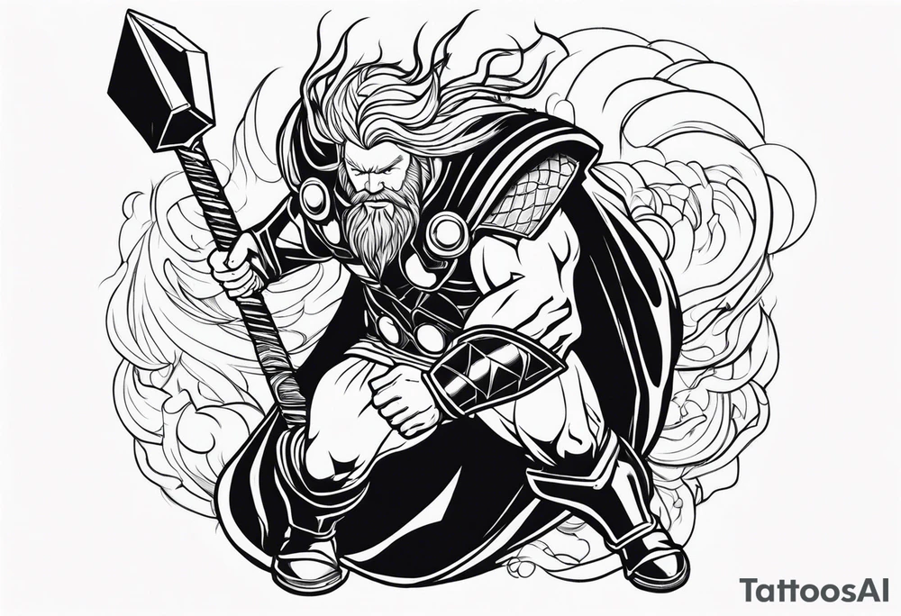 Thor im Kampf tattoo idea