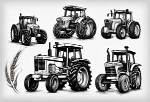 Grain tractor tattoo idea