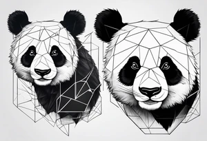 Make me a panda bear suring tattoo idea