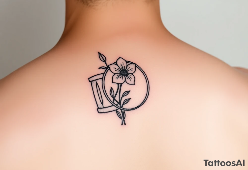 Snare drum with flower tattoo idea