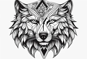Wolf and lion tattoo idea