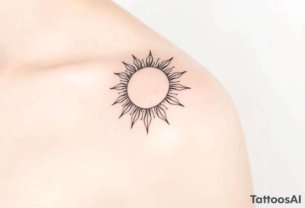 The sun cascading tattoo idea