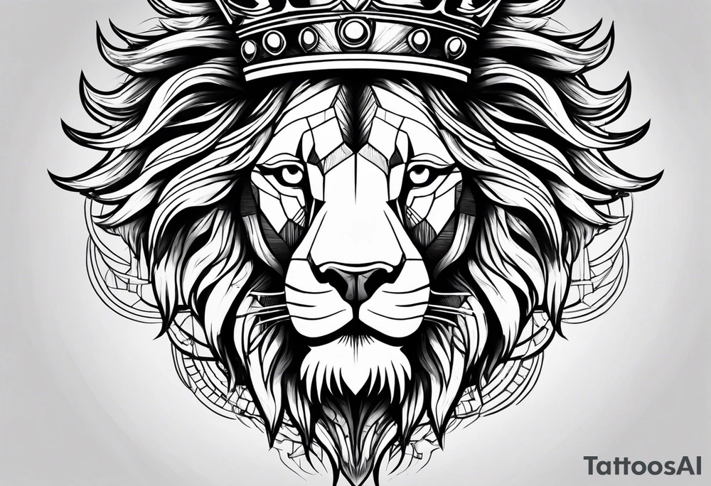 Lion crown tattoo idea