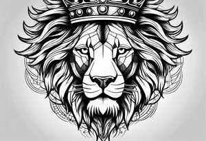 Lion crown tattoo idea