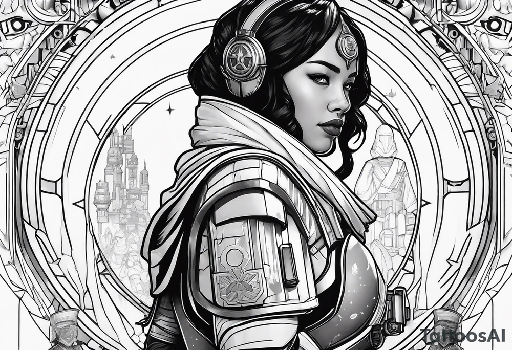 Love, Death & Robots, star wars, mandalorian tattoo idea