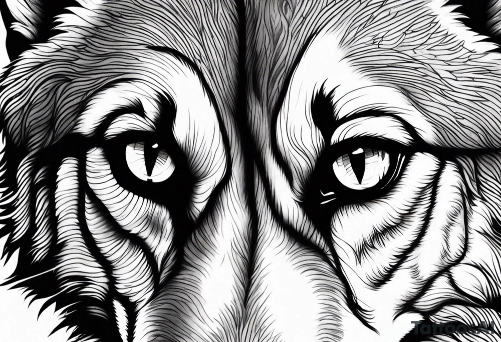 Wolf eyes tattoo idea