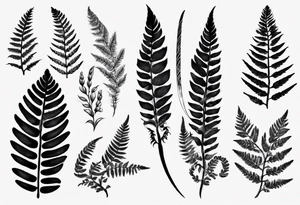 Sword fern tattoo idea