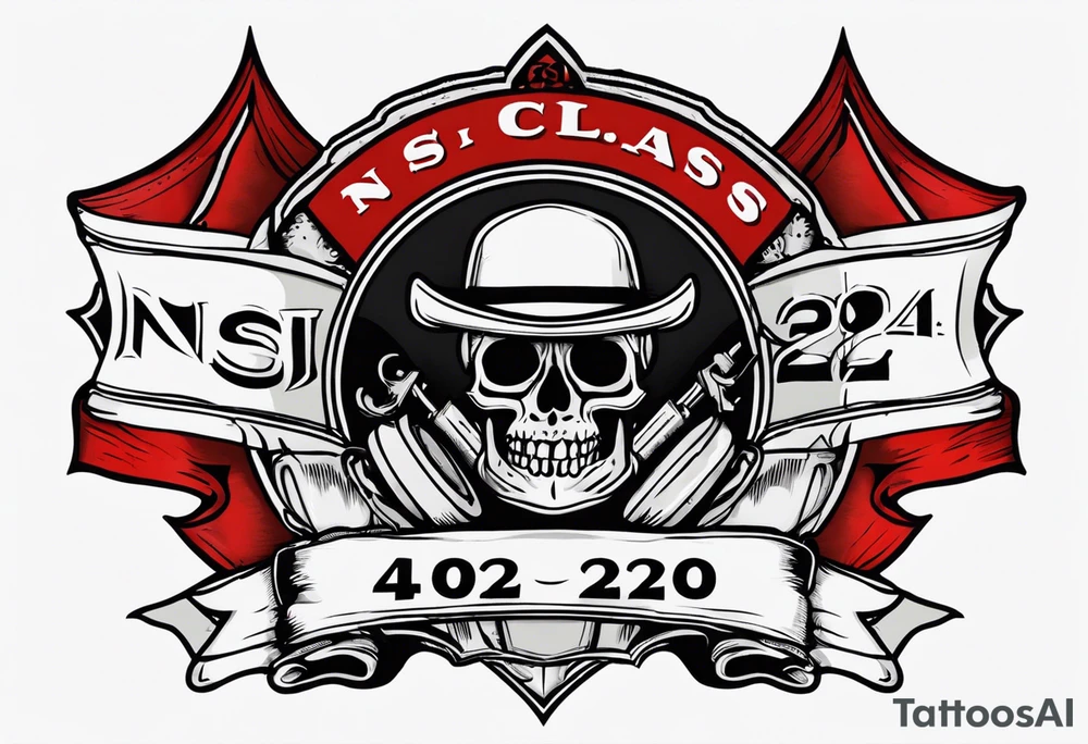 banner that says "NSI CLASS 24020" tattoo idea