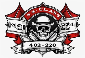 banner that says "NSI CLASS 24020" tattoo idea