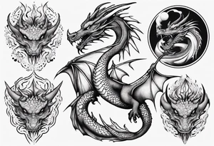 Dragons back piece tattoo idea