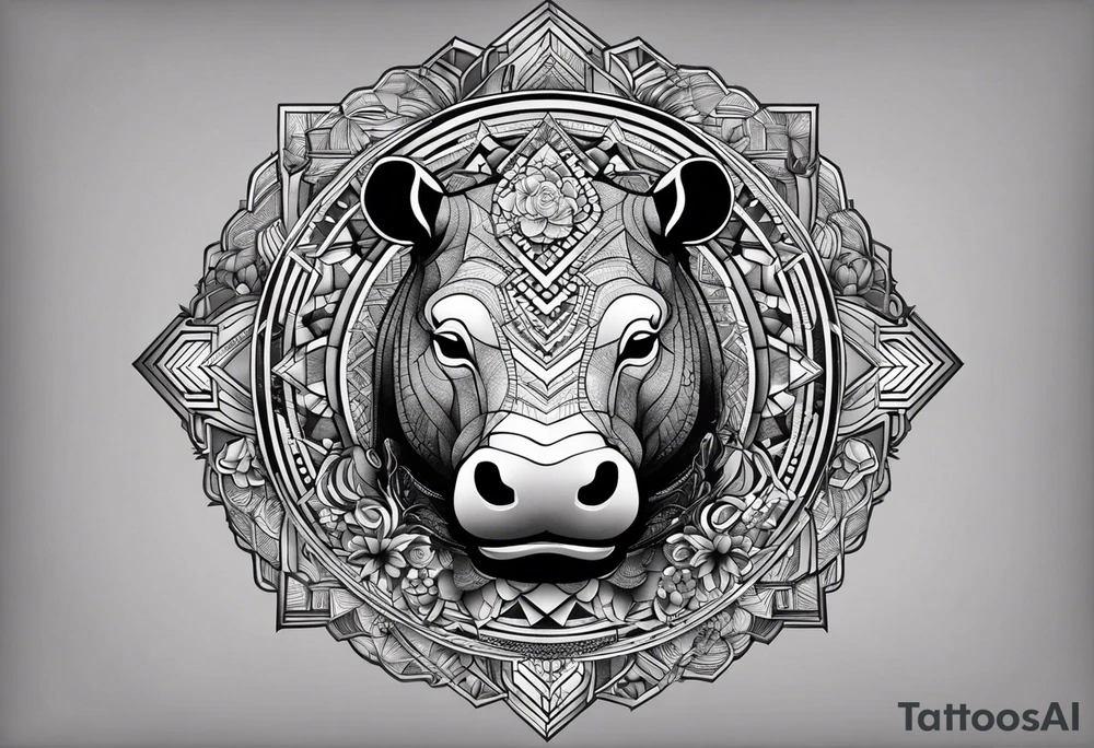 Very asymmetrical, +geometric pattern, with realistic full moon, with hippo,+tribal, +geometric, +inkart , +blackwork, +grey scale, + sketch
with wintersweet flower bud, +inkart touch, +for men, detailed , combined favourite , tattoo idea