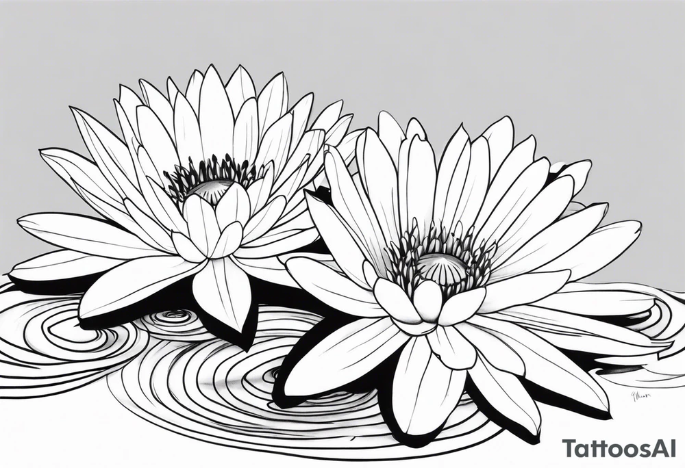 Water Lillie and Daisy tattoo idea