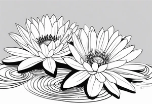 Water Lillie and Daisy tattoo idea